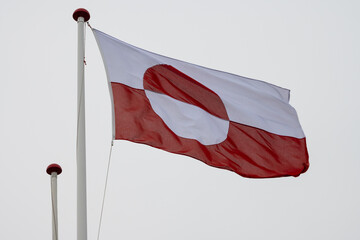 Bandiera della Groenlandia che sventola