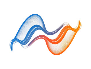 Abstract Colorful Flowing Wave Shape Illustration