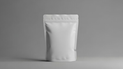 “Plain white product pouch / bag mockup on neutral background – stock photo”

