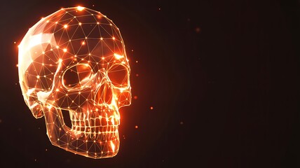 Digital human skull concept representing artificial intelligence
