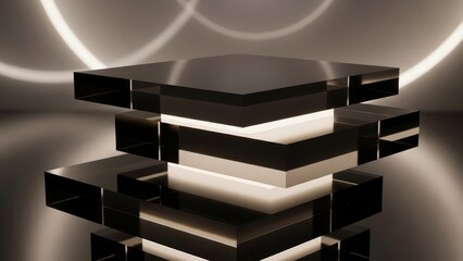 Product Podium Mockup Background Copy Space Modern Display Stand Showcase