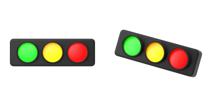 3D Traffic Light Illustration
