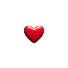 Red Heart on Transparent Background