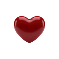 Red heart on Transparent Background