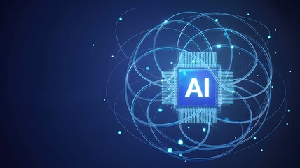 Artificial intelligence digital core network background