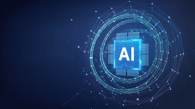 Artificial intelligence digital core network background
 - Powered by Adobe