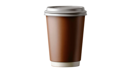Coffee cup mock-up, isolated on a transparent background