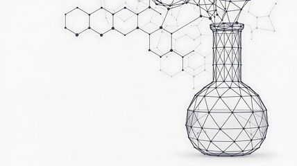 Abstract geometric wireframe science and design concept
