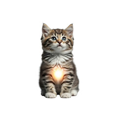 Obraz premium Adorable kitten glowing with inner light