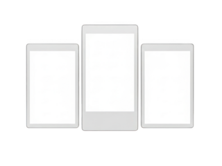 Minimalist smartphone mockup with three devices