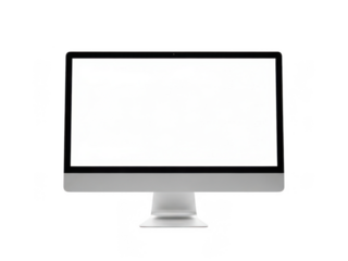 Modern imac computer on white background