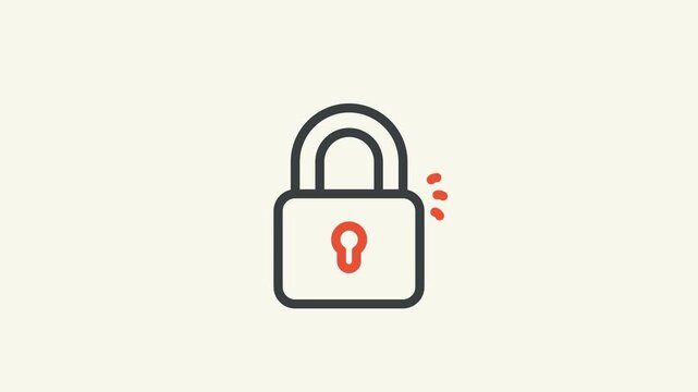 Open Padlock animated icon great for security, data protection, locking mechanisms, and digital privacy concepts in web design and presentations.