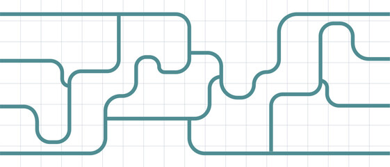 Abstract seamless teal automation pipeline network background for fintech cloud SaaS blockchain data flow system UI dashboard and technology website design use