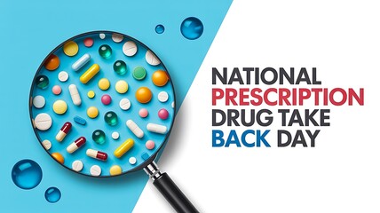 National prescription drug take back day medical awareness illustration
