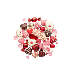 Valentine's day treats on Transparent Background