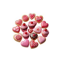Valentine's Day cookies and cupcakes