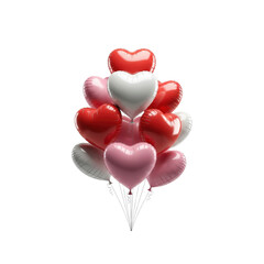 Bunch of heart balloons