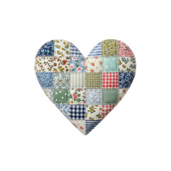 Quilted heart on Transparent Background