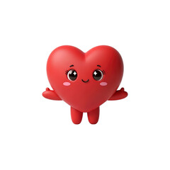 Cute heart character with arms and legs