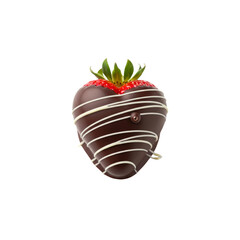 Chocolate covered strawberry on Transparent Background