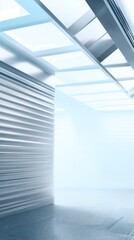 Obraz premium trend. Minimal white abstract background featuring industrial design elements and gradient lighting for a modern aesthetic. travel magazines. 