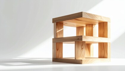 Wooden Jenga tower mid-game, showing balance and strategic tension.