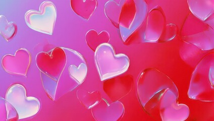 Vibrant Hearts - A Romantic and Colorful Background Design.