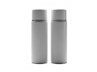 Modern gray insulated stainless steel thermos bottles for hot and cold drinks