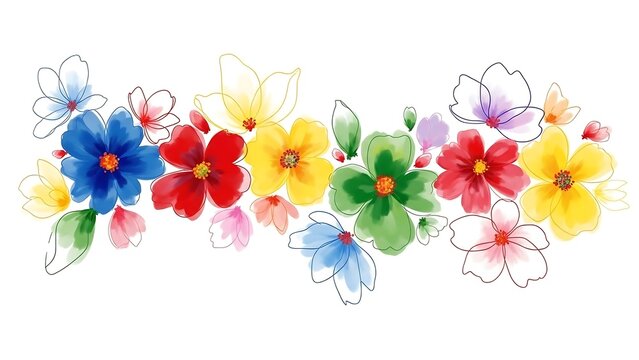 Colorful flowers in bloom arrangement.