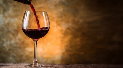 fermentation. Red wine being poured into a glass in a sophisticated dining setting. bar promotions, beverage menus, designed for food & beverage menus and cafe branding, enhances appetite appeal.
