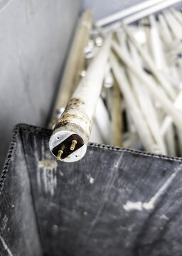 Old fluorescent light bulbs