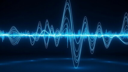 Electric waveform light technology background.