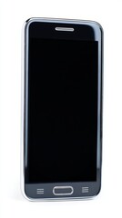 portable. A sleek modern device with glossy surfaces stands isolated, reflecting light for a clean and polished aesthetic. product launch decks.
