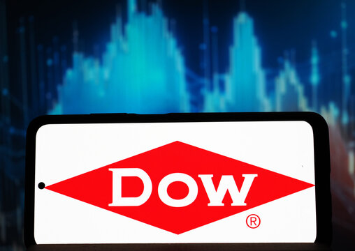In this photo illustration,  The Dow Chemical Company logo seen displayed on a smartphone.