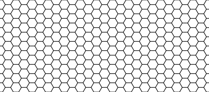 Seamless honeycomb grid background, hexagonal abstract repeating pattern texture - stock vector