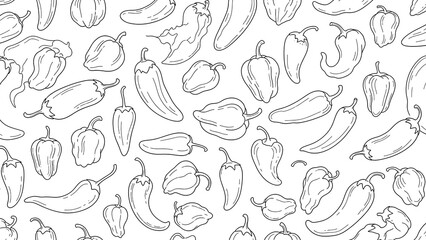Pepper illustration on white background.