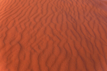 Sand dune patterns and ripples in Wadi Rum desert, Jordan
