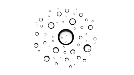 Abstract circle composition isolated on transparent background