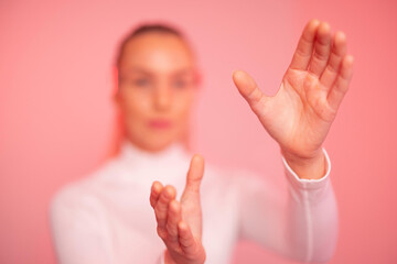 Close-up of hands in gentle motion