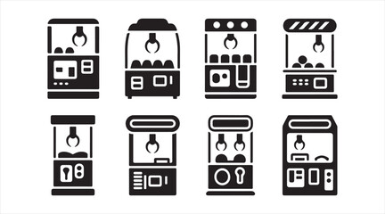Retail store and cashier counter silhouettes collection for shopping and sales design