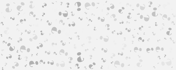 Question mark seamless pattern. Repeating interrogation patern. Hand drawn black simple icon on white sample background.