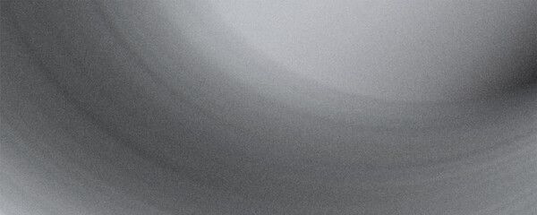 Black white dark gray silvery abstract background. Color gradient. Wave. Rough grain grainy grungy noise dust.
