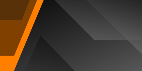 Black and orange geometric shapes for business presentation modern abstract background. Vector illustration