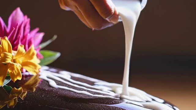 Woman performing milk abhishek with religious flowers, a ritual for worship and offering in Hinduism, maha shivaratri