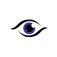 Obraz premium Simple eye icon and symbols