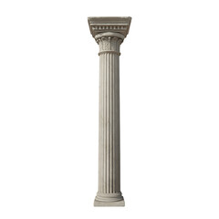 Fototapeta premium Classic architectural stone column isolated on transparent background transparent background