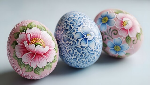 Intricate floral easter eggs - Powered by Adobe