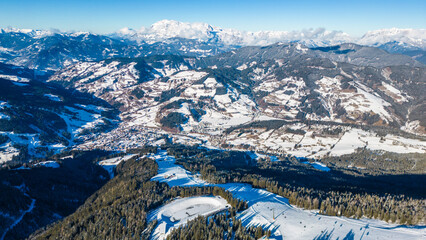 Austrian Alps Winter Panorama