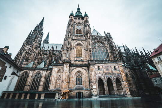 St Vitus Cathedral, Prague Castle.  Prague, Czech Republic