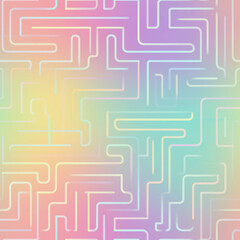 Pastel maze pattern for design projects, wallpaper, backgrounds, and creative concepts. Suitable for puzzles, games, childrens products, and print materials.